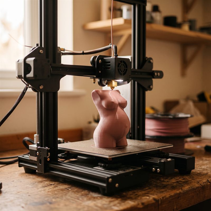 Drukarka 3D — świeży wydruk rzeźby