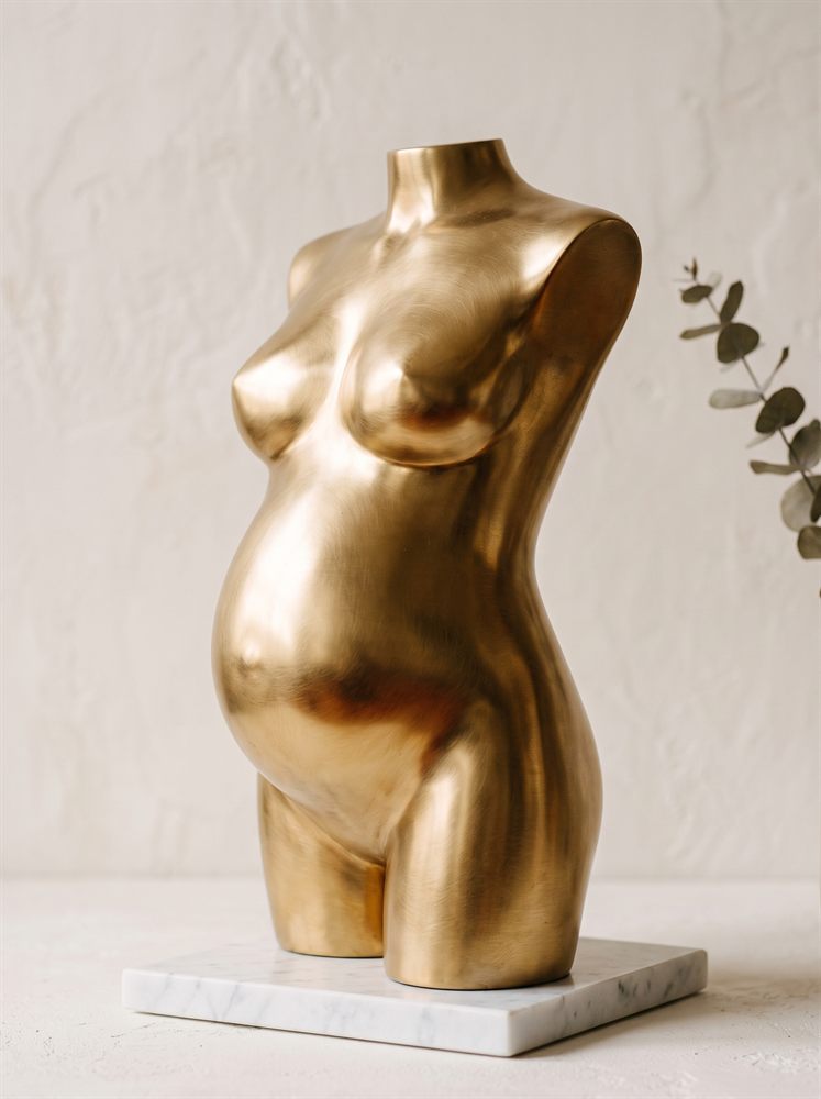 Popiersie galwanizowane złote 25 cm — Brzusio